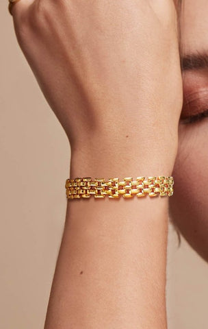 Gold mesh bracelet – ranajewels
