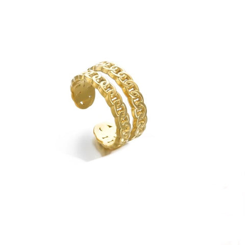 Gold adjustable chain ring