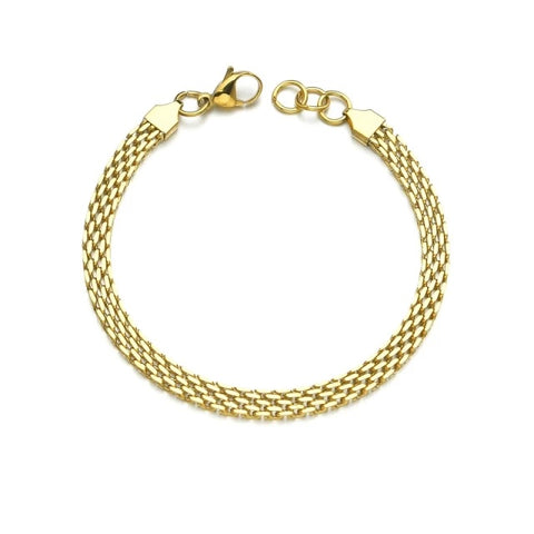 Gold mesh bracelet