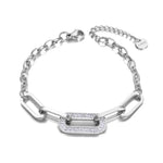 Classic bracelet with chains and crystal pendant