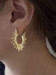 Trendy open hoop earrings