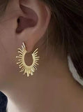 Trendy open hoop earrings