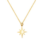 Trendy necklace with north star pendant