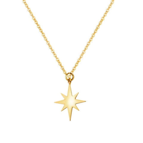 Trendy necklace with north star pendant