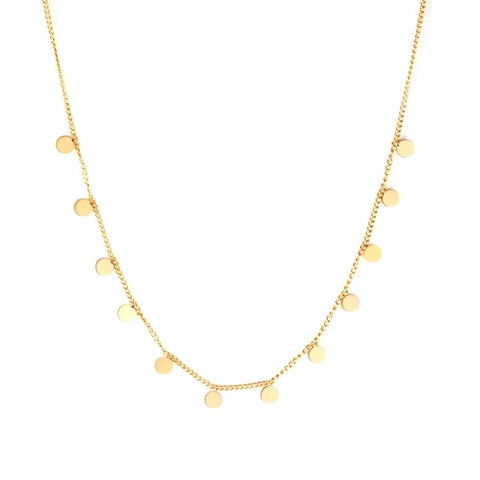 Stylish necklace with round pendants